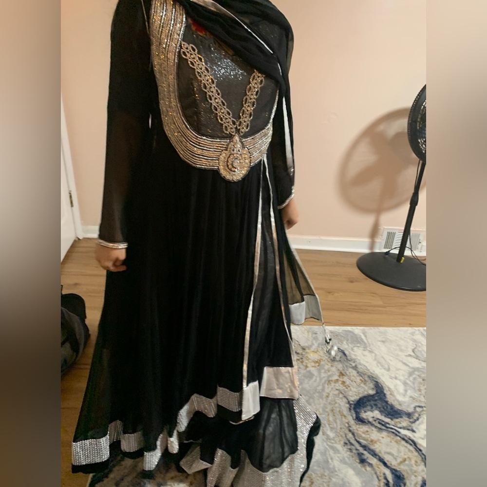 Beautiful black and silver Indian lehenga size M